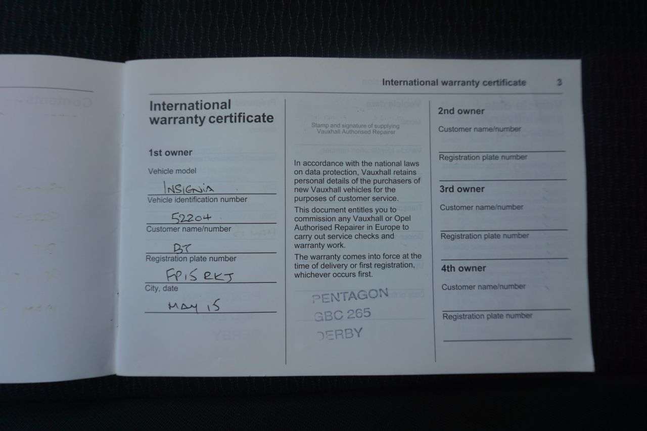 2015 VAUXHALL INSIGNIA 2015 VAUXHALL INSIGNIA