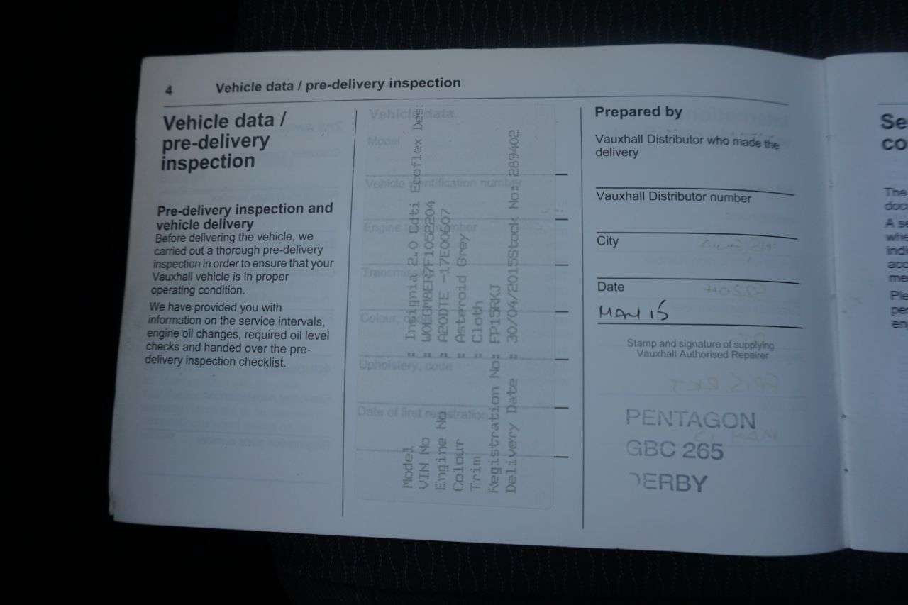 2015 VAUXHALL INSIGNIA 2015 VAUXHALL INSIGNIA