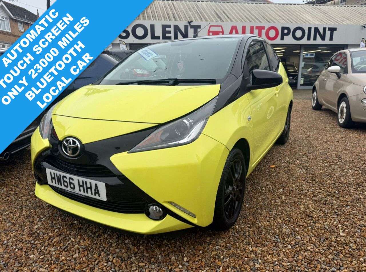 A 2016 TOYOTA AYGO 1.0 VVT-i x-cite 3 Yellow Bi-Tone Hatchback 5dr Petrol x-shift Euro 6 (68 p A 2016 TOYOTA AYGO 1.0 VVT-i x-cite 3 Yellow Bi-Tone Hatchback 5dr Petrol x-shift Euro 6 (68 p