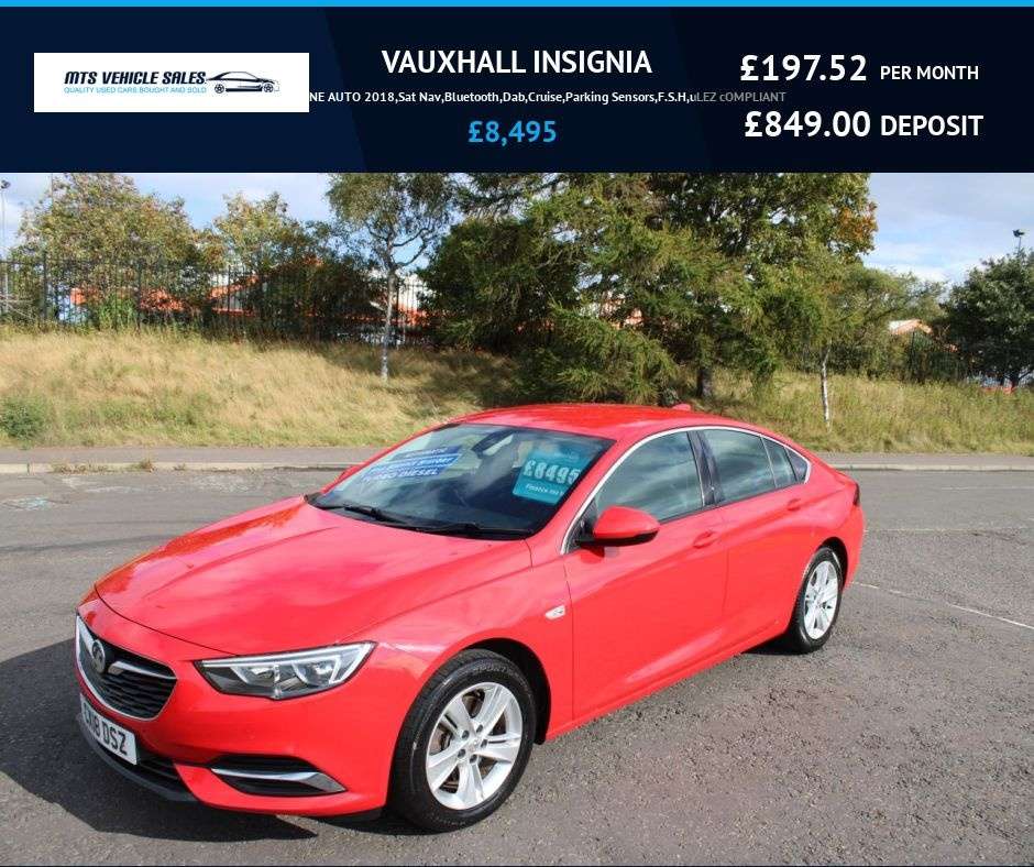 A 2018 VAUXHALL INSIGNIA 1.6 TECH LINE AUTO 2018,Sat Nav,Bluetooth,Dab,Cruise,Parking Sensors,F.S.H, A 2018 VAUXHALL INSIGNIA 1.6 TECH LINE AUTO 2018,Sat Nav,Bluetooth,Dab,Cruise,Parking Sensors,F.S.H,