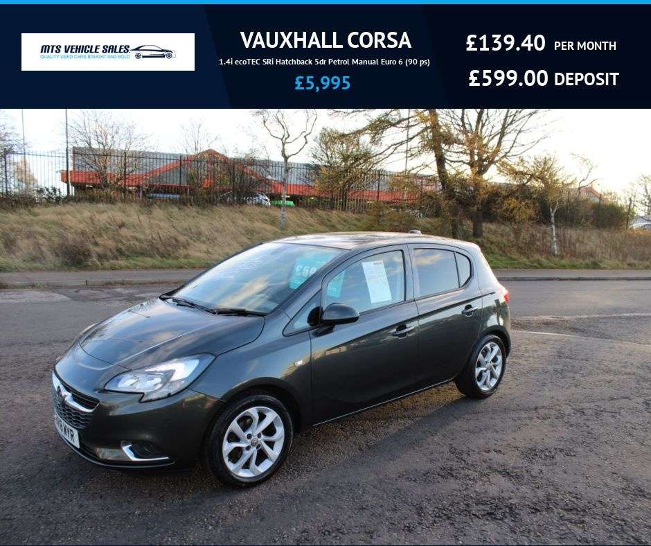 A 2018 VAUXHALL CORSA 1.4i SRi 2018,Bluetooth,DAB,Cruise Control,55mpg,F.S.H,Ulez Compliant A 2018 VAUXHALL CORSA 1.4i SRi 2018,Bluetooth,DAB,Cruise Control,55mpg,F.S.H,Ulez Compliant