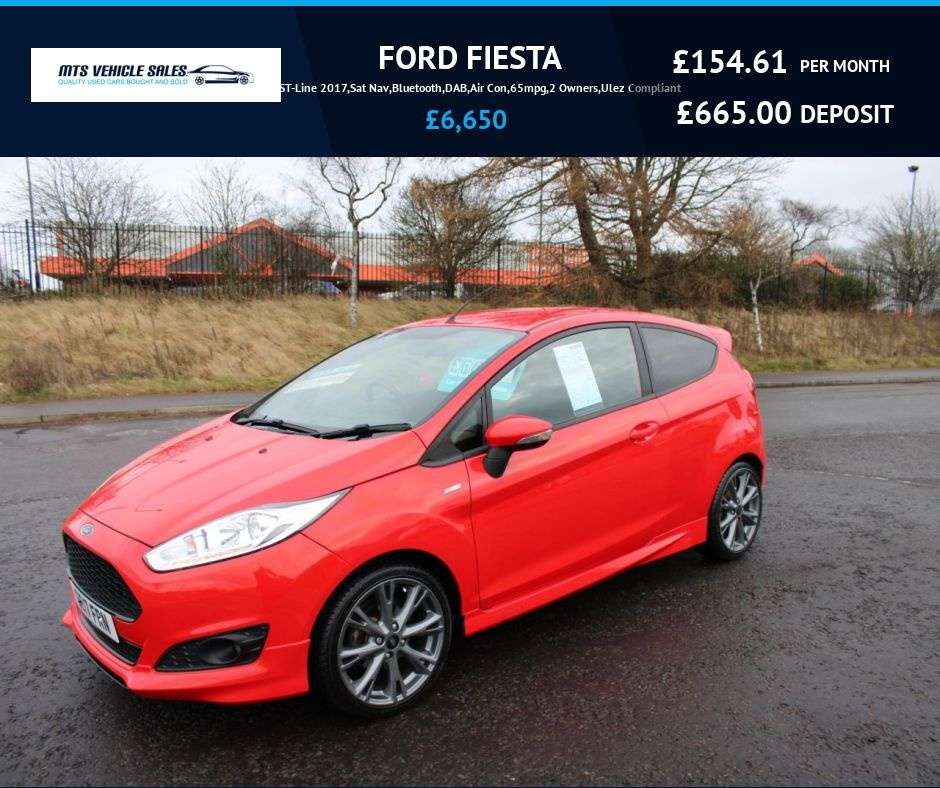 A 2017 FORD FIESTA 1.0T ST-Line 2017,Sat Nav,Bluetooth,DAB,Air Con,65mpg,2 Owners,Ulez Complia A 2017 FORD FIESTA 1.0T ST-Line 2017,Sat Nav,Bluetooth,DAB,Air Con,65mpg,2 Owners,Ulez Complia