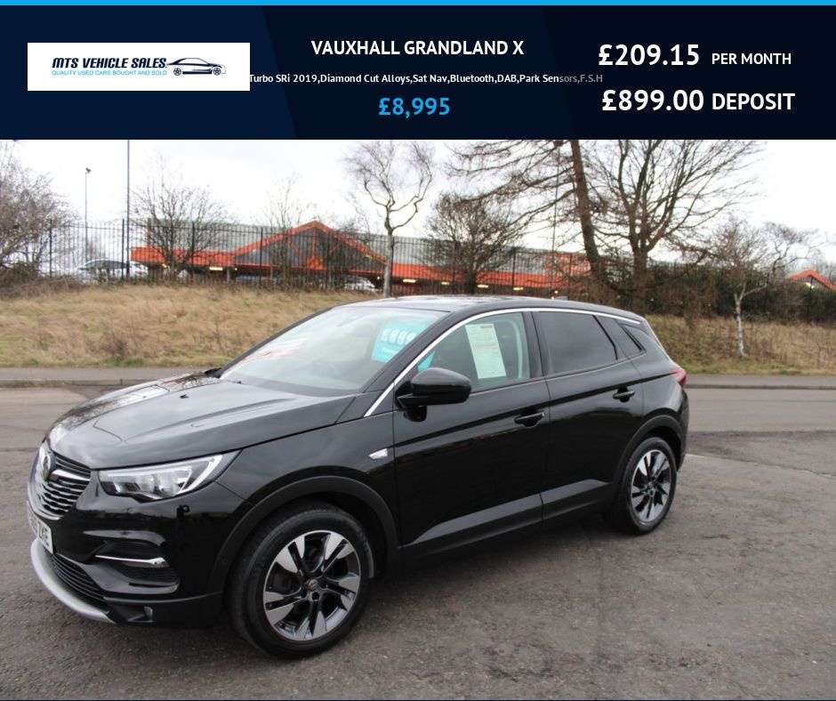 A 2019 VAUXHALL GRANDLAND X 1.2 Turbo SRi 2019,Diamond Cut Alloys,Sat Nav,Bluetooth,DAB,Park Sensors,F. A 2019 VAUXHALL GRANDLAND X 1.2 Turbo SRi 2019,Diamond Cut Alloys,Sat Nav,Bluetooth,DAB,Park Sensors,F.