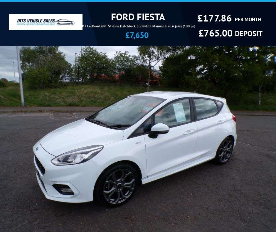 A 2019 FORD FIESTA 1.0T ST-LINE 2019,Sat Nav,Bluetooth,DAB,50mpg,Service History,Ulez Complian A 2019 FORD FIESTA 1.0T ST-LINE 2019,Sat Nav,Bluetooth,DAB,50mpg,Service History,Ulez Complian
