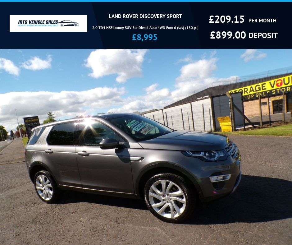 A 2016 LAND ROVER DISCOVERY SPORT 2.0 TD4 HSE 2016,7 Seater,Sat Nav,Reverse Cam,Black Leather,Bluetooth,DAB,U A 2016 LAND ROVER DISCOVERY SPORT 2.0 TD4 HSE 2016,7 Seater,Sat Nav,Reverse Cam,Black Leather,Bluetooth,DAB,U