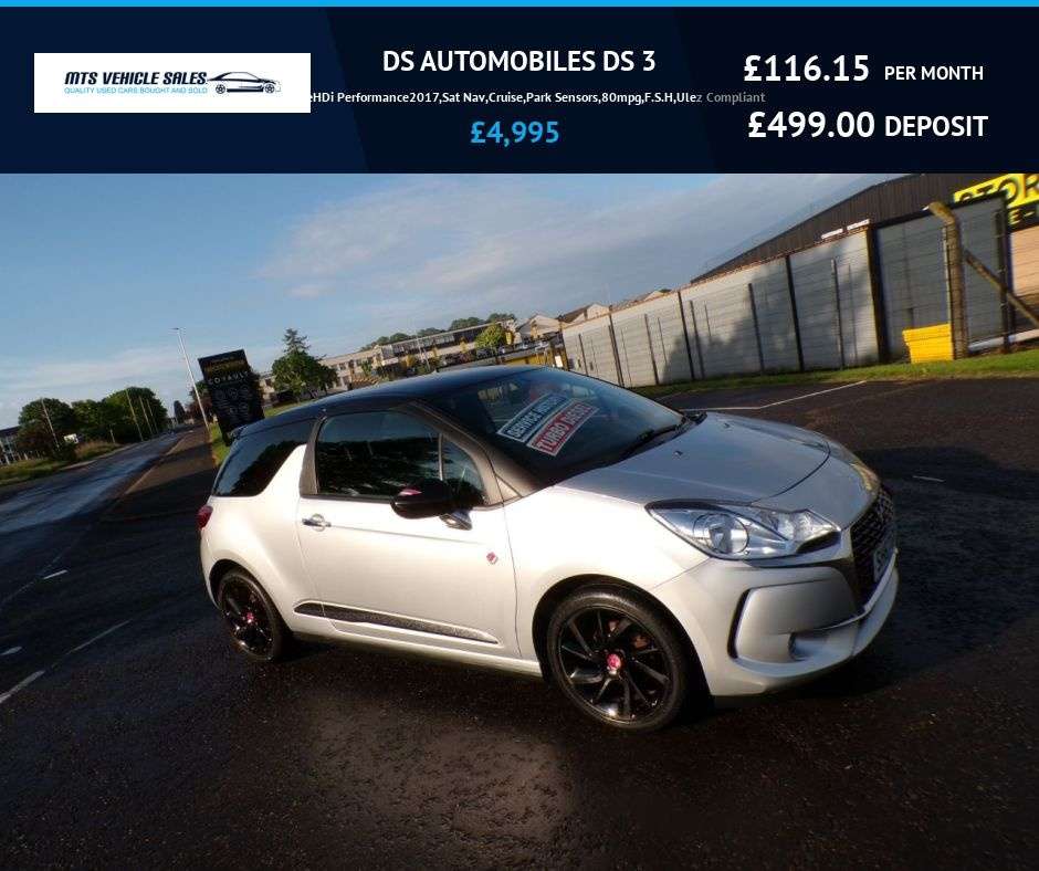 A 2017 DS DS 3 BLUEHDI PERFORMANCE LINE S/S A 2017 DS DS 3 BLUEHDI PERFORMANCE LINE S/S