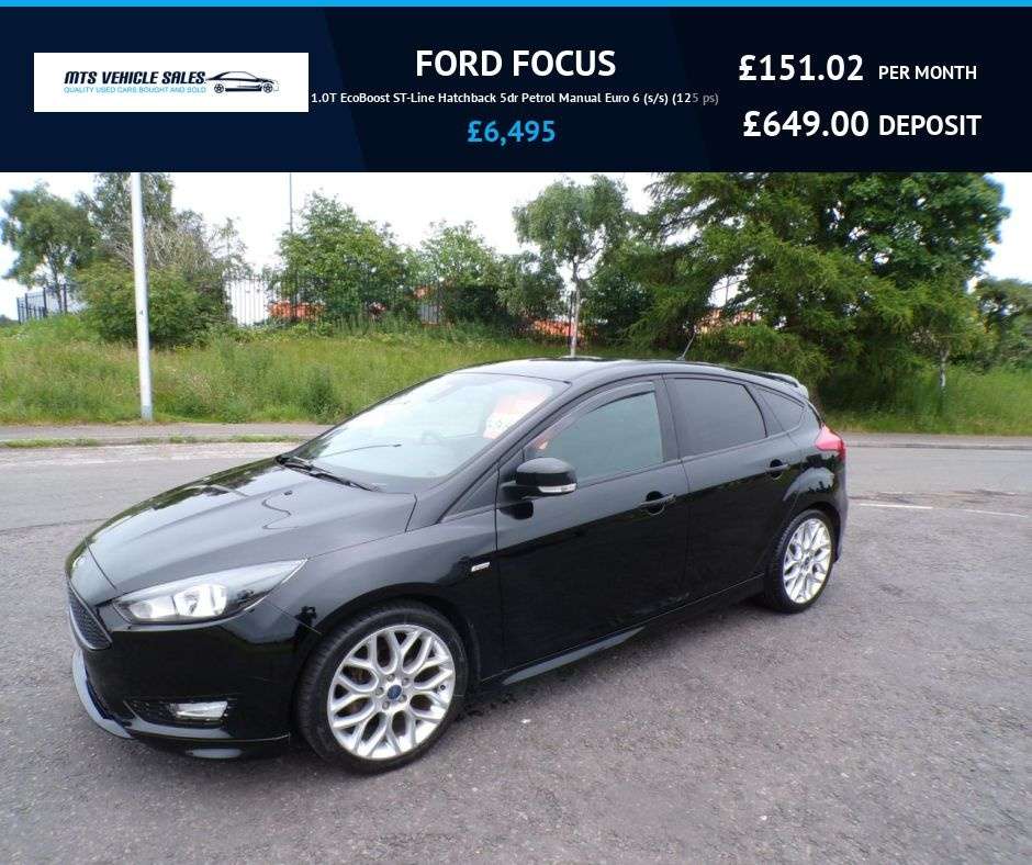 A 2016 FORD FOCUS 1.0T ST-LINE 2016,Sat Nav,Bluetooth,DAB,60MPG,£20 Road Tax,F.S.H A 2016 FORD FOCUS 1.0T ST-LINE 2016,Sat Nav,Bluetooth,DAB,60MPG,£20 Road Tax,F.S.H
