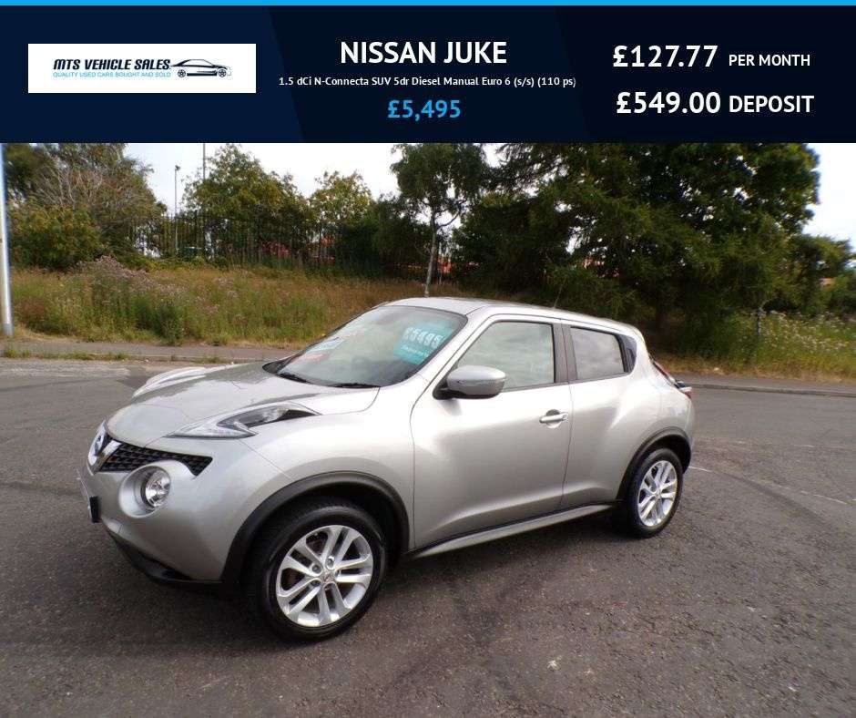 A 2016 NISSAN JUKE 1.5 dCi N-Connecta 2016,Sat Nav,Reverse Cam,DAB,Cruise,£20 Tax,F.S.H,Ulez C A 2016 NISSAN JUKE 1.5 dCi N-Connecta 2016,Sat Nav,Reverse Cam,DAB,Cruise,£20 Tax,F.S.H,Ulez C