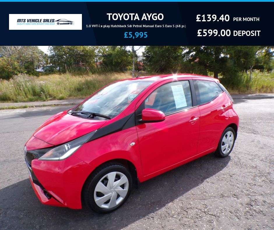 A 2016 TOYOTA AYGO 1.0 VVT-i x-play 1 Owner,Low Mileage,F.S.H,Reverse Cam,Cruise,DAB,£20 Tax,6 A 2016 TOYOTA AYGO 1.0 VVT-i x-play 1 Owner,Low Mileage,F.S.H,Reverse Cam,Cruise,DAB,£20 Tax,6