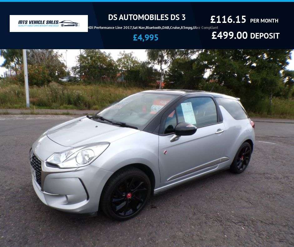 A 2017 DS DS 3 BLUEHDI PERFORMANCE LINE S/S A 2017 DS DS 3 BLUEHDI PERFORMANCE LINE S/S