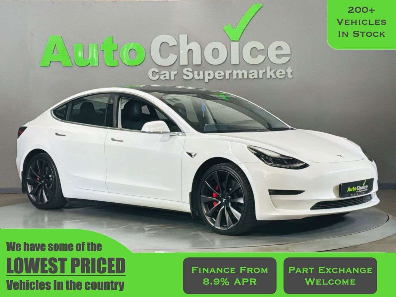 A 2020 TESLA MODEL 3 (Dual Motor) Performance Saloon 4dr Electric Auto 4WDE (Performance Upgrade A 2020 TESLA MODEL 3 (Dual Motor) Performance Saloon 4dr Electric Auto 4WDE (Performance Upgrade