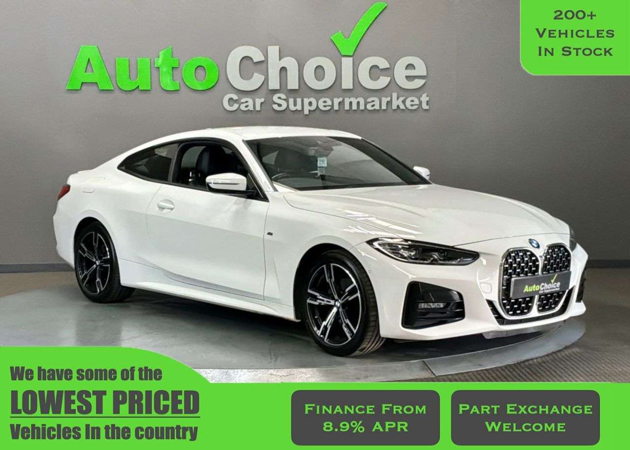 A 2021 BMW 4 SERIES 2.0 420i M Sport Coupe 2dr Petrol Auto Euro 6 (s/s) (184 ps) *Amazing Finan A 2021 BMW 4 SERIES 2.0 420i M Sport Coupe 2dr Petrol Auto Euro 6 (s/s) (184 ps) *Amazing Finan