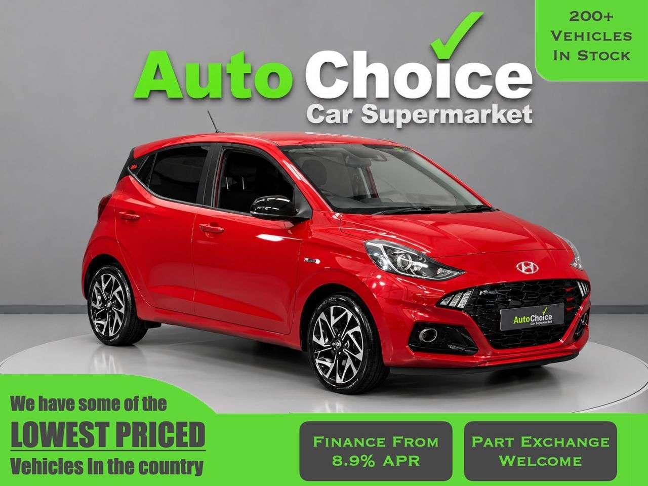 A 2022 HYUNDAI I10 1.0 T-GDi N Line Hatchback 5dr Petrol Manual Euro 6 (s/s) (100 ps) in Black A 2022 HYUNDAI I10 1.0 T-GDi N Line Hatchback 5dr Petrol Manual Euro 6 (s/s) (100 ps) in Black