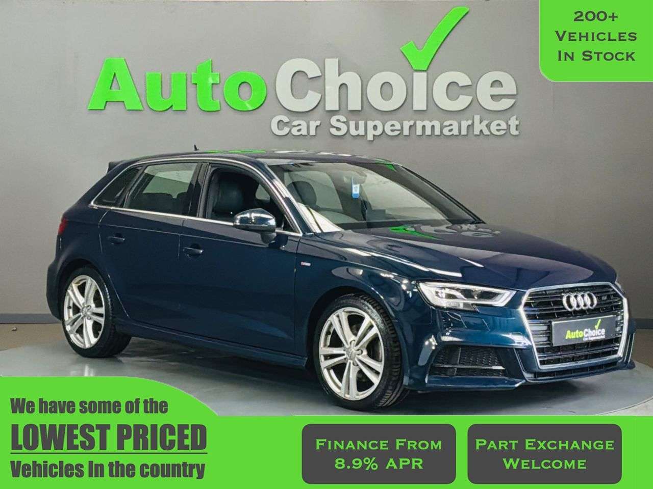 A 2018 AUDI A3 2.0 TFSI S line Sportback 5dr Petrol Manual Euro 6 (s/s) (190 ps) A 2018 AUDI A3 2.0 TFSI S line Sportback 5dr Petrol Manual Euro 6 (s/s) (190 ps)