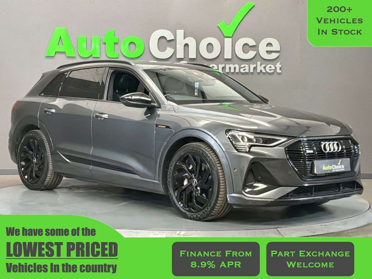 A 2021 AUDI E-TRON 55 Black Edition SUV 5dr Electric Auto quattro 95kWh (408 ps) Finance Avail A 2021 AUDI E-TRON 55 Black Edition SUV 5dr Electric Auto quattro 95kWh (408 ps) Finance Avail