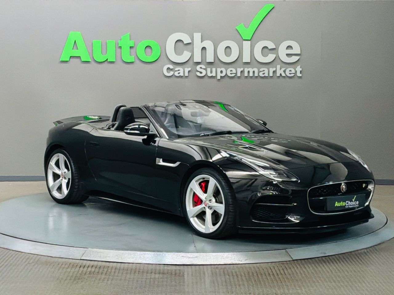 A 2019 JAGUAR F-TYPE 5.0 V8 GPF R Convertible 2dr Petrol Auto AWD Euro 6 (s/s) (550 ps) in Black A 2019 JAGUAR F-TYPE 5.0 V8 GPF R Convertible 2dr Petrol Auto AWD Euro 6 (s/s) (550 ps) in Black