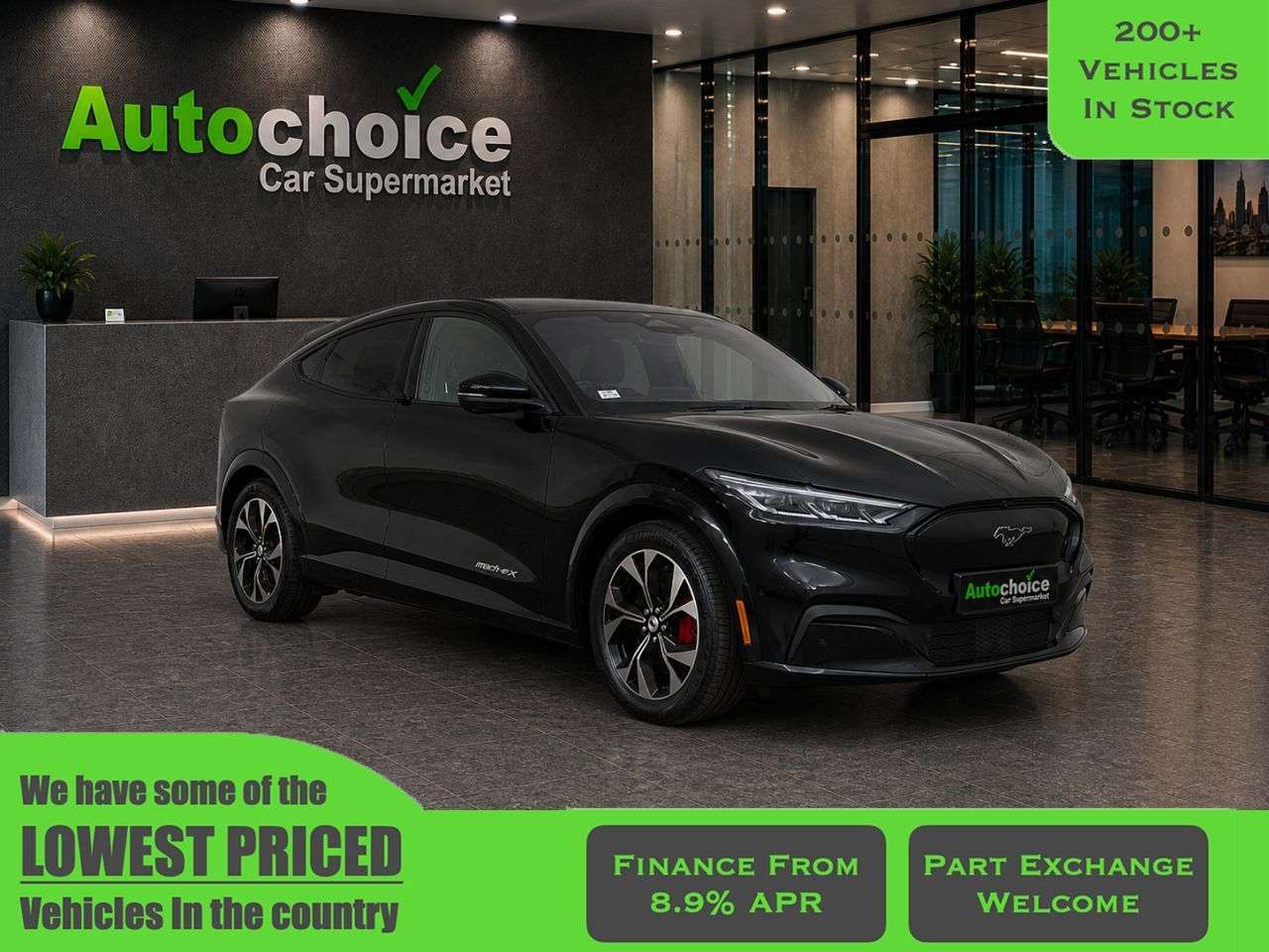 A 2021 FORD MUSTANG MACH-E Extended Range 91kWh SUV 5dr Electric Automatic AWD (351 ps) in Blackburn F A 2021 FORD MUSTANG MACH-E Extended Range 91kWh SUV 5dr Electric Automatic AWD (351 ps) in Blackburn F