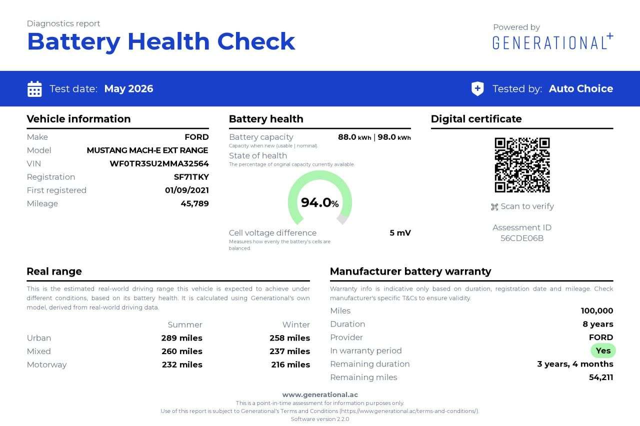 A 2021 FORD MUSTANG MACH-E Extended Range 91kWh SUV 5dr Electric Automatic AWD (351 ps) in Blackburn F A 2021 FORD MUSTANG MACH-E Extended Range 91kWh SUV 5dr Electric Automatic AWD (351 ps) in Blackburn F