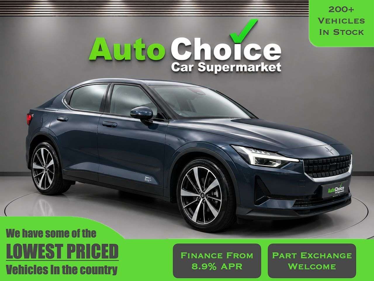 A 2022 POLESTAR POLESTAR 2 Single Motor 64kWh Standard Range Fastback 5dr Electric Auto FWD (224 ps) i A 2022 POLESTAR POLESTAR 2 Single Motor 64kWh Standard Range Fastback 5dr Electric Auto FWD (224 ps) i