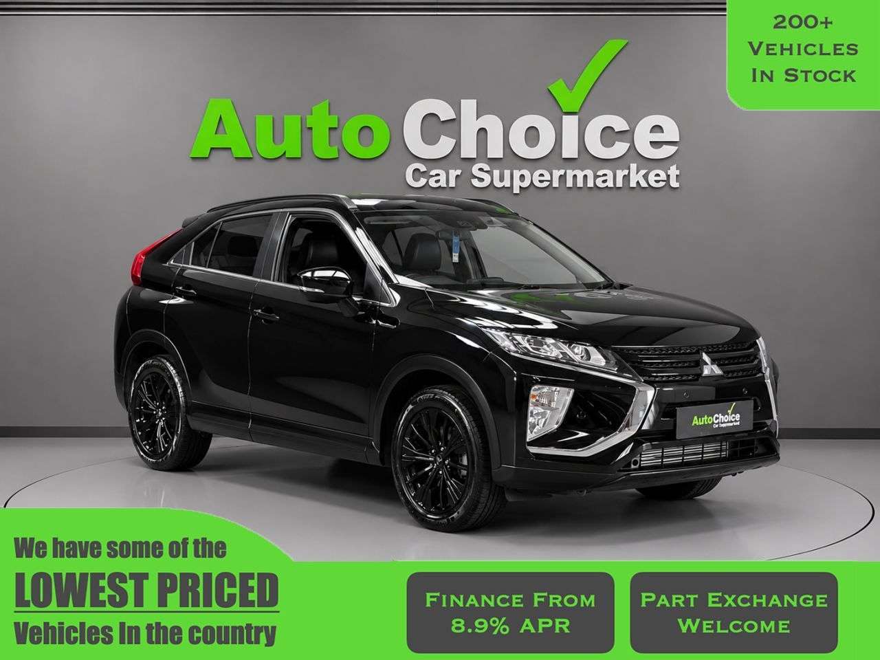 A 2019 MITSUBISHI ECLIPSE CROSS 1.5T Black SUV 5dr Petrol CVT 4WD Euro 6 (s/s) (163 ps) in Blackburn Financ A 2019 MITSUBISHI ECLIPSE CROSS 1.5T Black SUV 5dr Petrol CVT 4WD Euro 6 (s/s) (163 ps) in Blackburn Financ