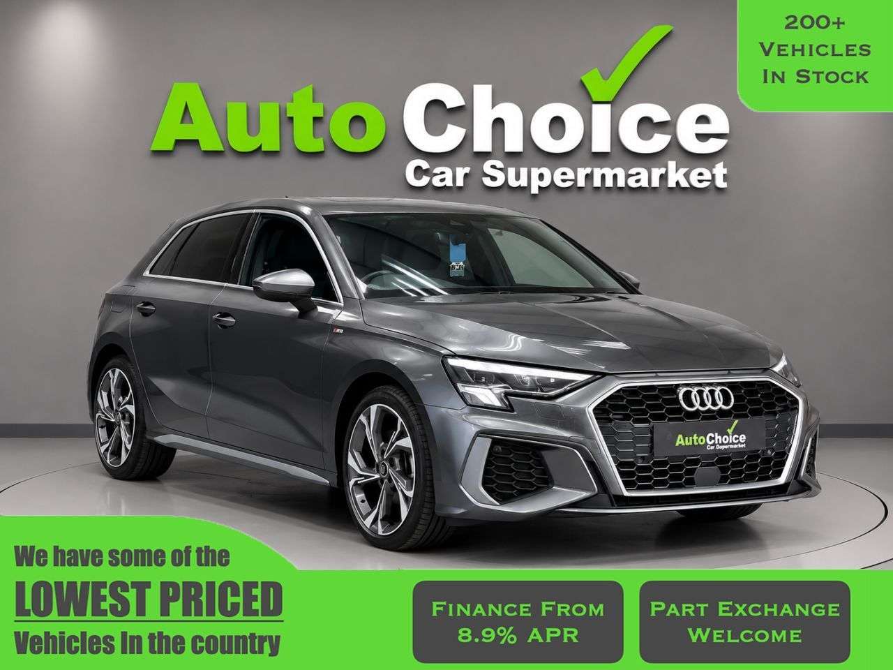 A 2022 AUDI A3 2.0 TDI 30 S line Sportback 5dr Diesel Manual Euro 6 (s/s) (116 ps)in Black A 2022 AUDI A3 2.0 TDI 30 S line Sportback 5dr Diesel Manual Euro 6 (s/s) (116 ps)in Black