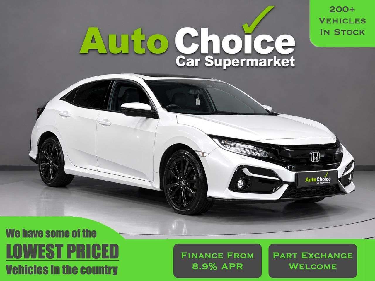 A 2021 HONDA CIVIC 1.0 VTEC Turbo EX Hatchback 5dr Petrol CVT Euro 6 (s/s) (126 ps) in Blackbu A 2021 HONDA CIVIC 1.0 VTEC Turbo EX Hatchback 5dr Petrol CVT Euro 6 (s/s) (126 ps) in Blackbu