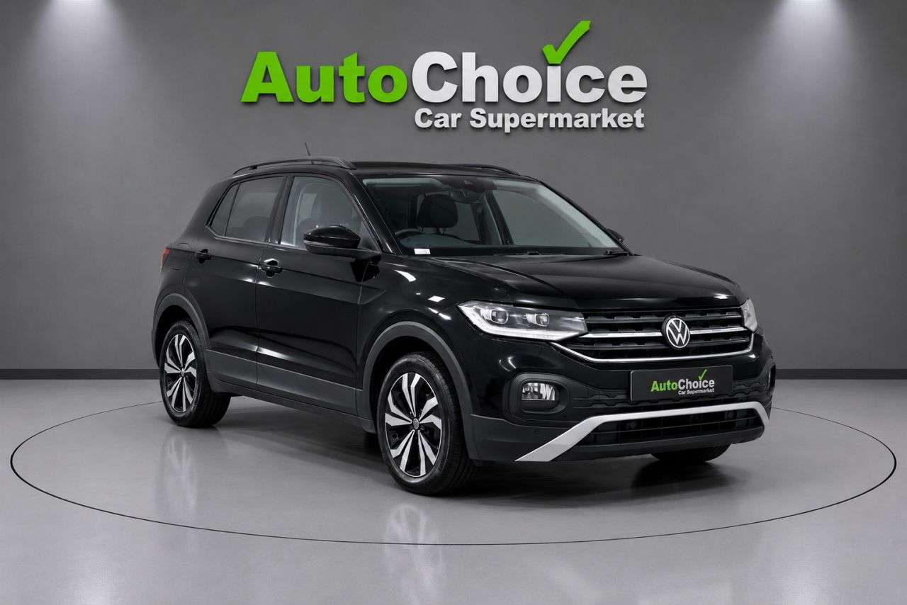 A 2021 VOLKSWAGEN T-CROSS 1.0 TSI Black Edition SUV 5dr Petrol Manual Euro 6 (s/s) (95 ps) in Blackbu A 2021 VOLKSWAGEN T-CROSS 1.0 TSI Black Edition SUV 5dr Petrol Manual Euro 6 (s/s) (95 ps) in Blackbu