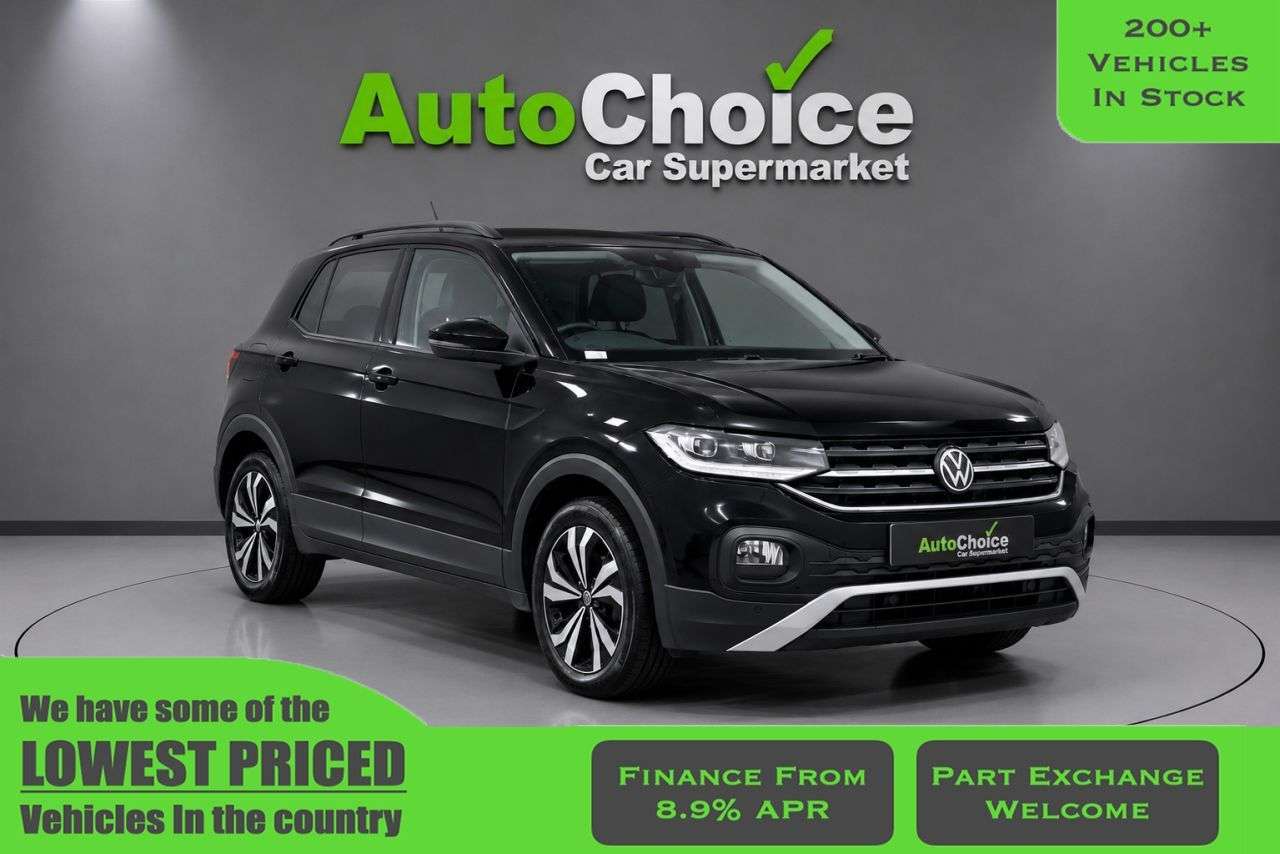 A 2021 VOLKSWAGEN T-CROSS 1.0 TSI Black Edition SUV 5dr Petrol Manual Euro 6 (s/s) (95 ps) in Blackbu A 2021 VOLKSWAGEN T-CROSS 1.0 TSI Black Edition SUV 5dr Petrol Manual Euro 6 (s/s) (95 ps) in Blackbu