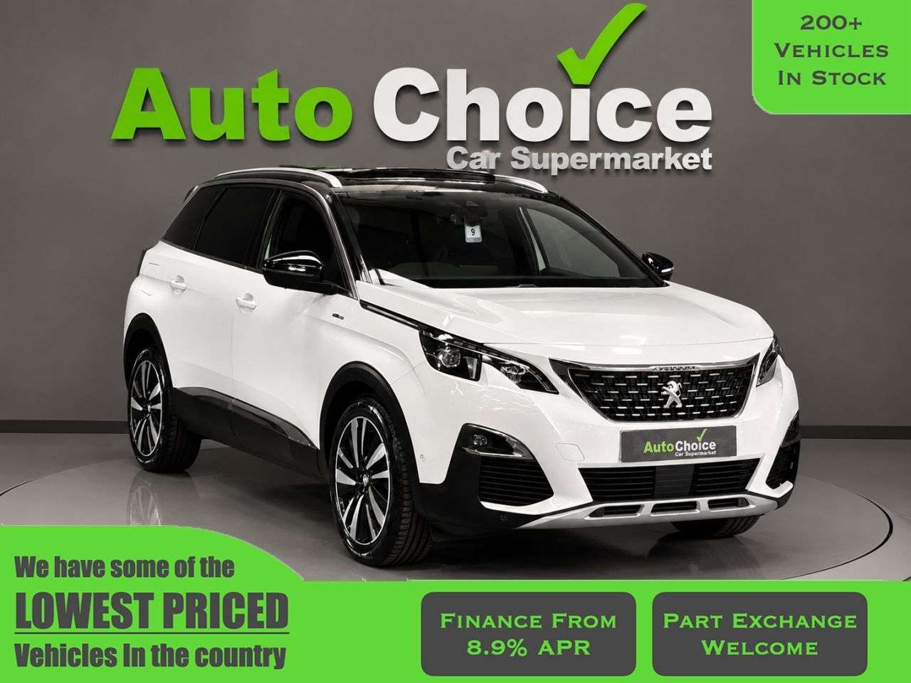 A 2019 PEUGEOT 5008 1.6 PureTech GT Line Premium SUV 5dr Petrol EAT Euro 6 (s/s) (180 ps) in Bl A 2019 PEUGEOT 5008 1.6 PureTech GT Line Premium SUV 5dr Petrol EAT Euro 6 (s/s) (180 ps) in Bl