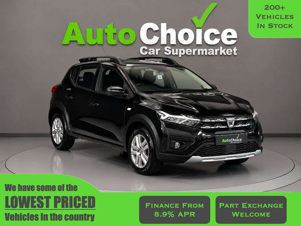 A 2021 DACIA SANDERO STEPWAY 1.0 TCe Essential Hatchback 5dr Petrol Manual Euro 6 (s/s) (90 ps) in Black A 2021 DACIA SANDERO STEPWAY 1.0 TCe Essential Hatchback 5dr Petrol Manual Euro 6 (s/s) (90 ps) in Black