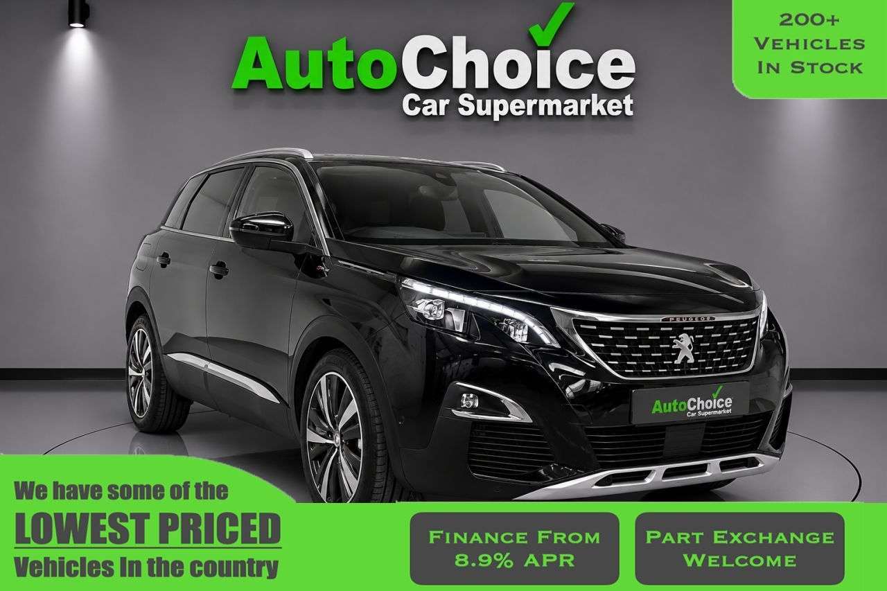 A 2019 PEUGEOT 5008 1.5 BlueHDi GT Line Premium SUV 5dr Diesel EAT Euro 6 (s/s) (130 ps) in Bla A 2019 PEUGEOT 5008 1.5 BlueHDi GT Line Premium SUV 5dr Diesel EAT Euro 6 (s/s) (130 ps) in Bla