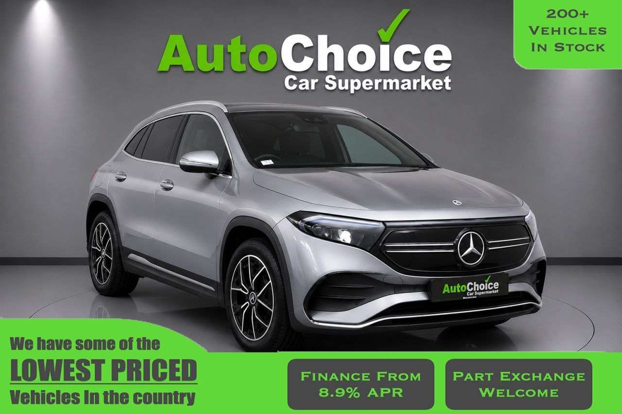 A 2022 MERCEDES-BENZ EQA EQA 250+ 70.5kWh AMG Line (Premium) SUV 5dr Electric Auto (190 ps) in Black A 2022 MERCEDES-BENZ EQA EQA 250+ 70.5kWh AMG Line (Premium) SUV 5dr Electric Auto (190 ps) in Black