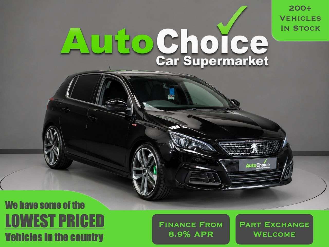 A 2019 PEUGEOT 308 1.6 PureTech GTi Hatchback 5dr Petrol Manual Euro 6 (s/s) (260 bhp) in Blac A 2019 PEUGEOT 308 1.6 PureTech GTi Hatchback 5dr Petrol Manual Euro 6 (s/s) (260 bhp) in Blac