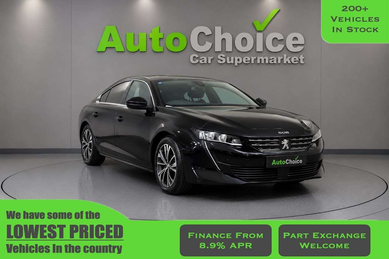 A 2021 PEUGEOT 508 1.2 PureTech Allure Fastback 5dr Petrol EAT Euro 6 (s/s) (130 ps) in Blackb A 2021 PEUGEOT 508 1.2 PureTech Allure Fastback 5dr Petrol EAT Euro 6 (s/s) (130 ps) in Blackb