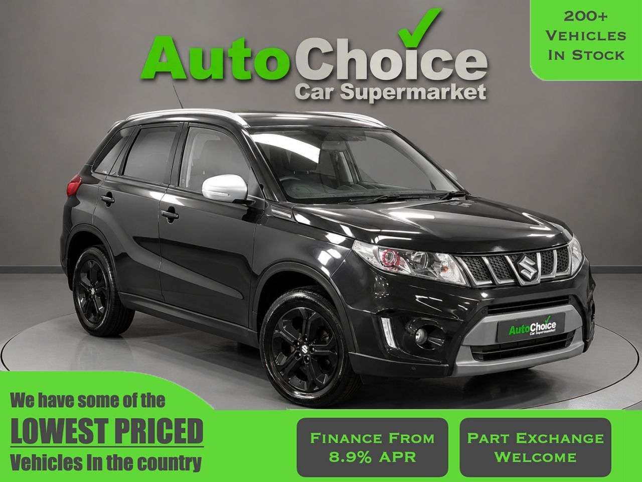 A 2017 SUZUKI VITARA 1.4 Boosterjet S SUV 5dr Petrol Manual ALLGRIP Euro 6 (s/s) (140 ps) in Bla A 2017 SUZUKI VITARA 1.4 Boosterjet S SUV 5dr Petrol Manual ALLGRIP Euro 6 (s/s) (140 ps) in Bla