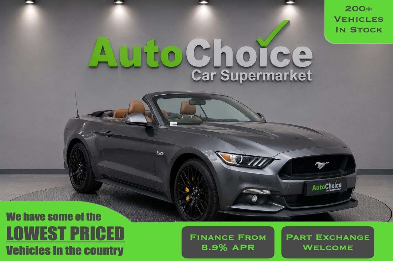 A 2016 FORD MUSTANG 5.0 V8 GT Convertible 2dr Petrol SelShift Euro 6 (416 bhp) in Blackburn Fin A 2016 FORD MUSTANG 5.0 V8 GT Convertible 2dr Petrol SelShift Euro 6 (416 bhp) in Blackburn Fin