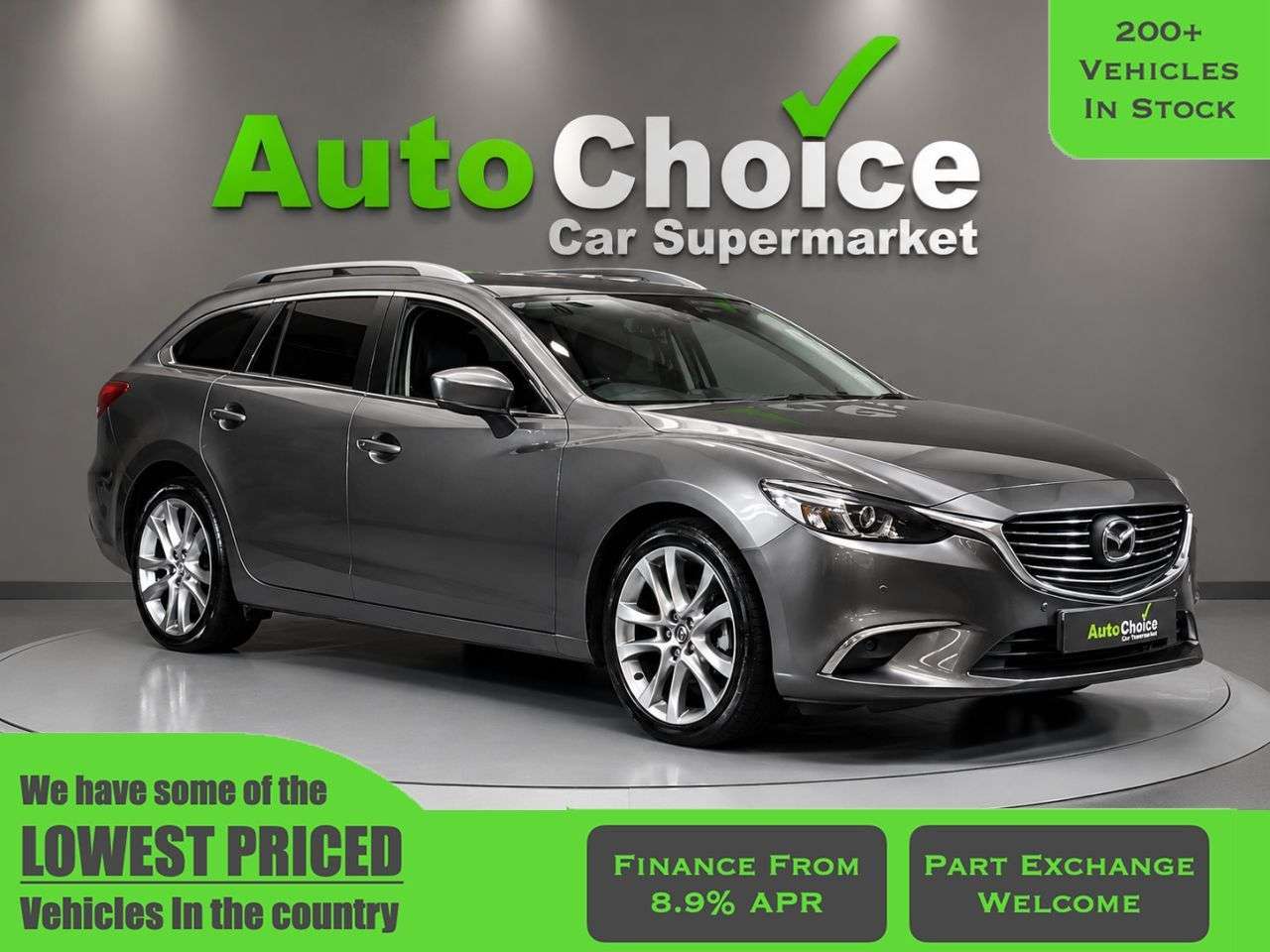 A 2017 MAZDA MAZDA6 2.2 SKYACTIV-D Sport Nav Estate 5dr Diesel Auto Euro 6 (s/s) (175 ps) in Bl A 2017 MAZDA MAZDA6 2.2 SKYACTIV-D Sport Nav Estate 5dr Diesel Auto Euro 6 (s/s) (175 ps) in Bl