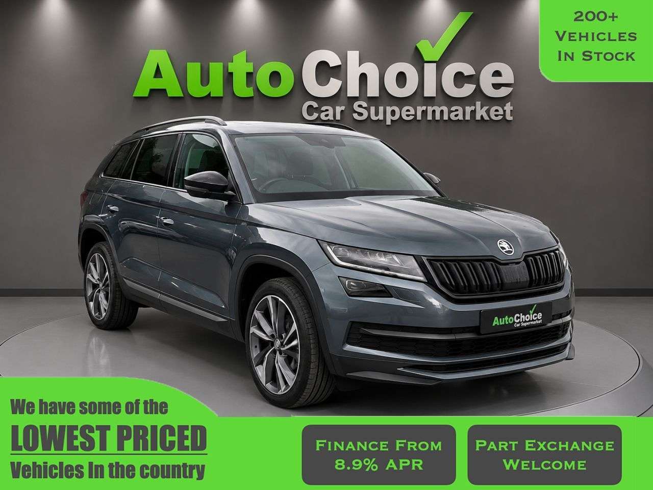 A 2019 SKODA KODIAQ 2.0 TDI SportLine SUV 5dr Diesel DSG 4WD Euro 6 (s/s) (7 Seat) (190 ps) in A 2019 SKODA KODIAQ 2.0 TDI SportLine SUV 5dr Diesel DSG 4WD Euro 6 (s/s) (7 Seat) (190 ps) in