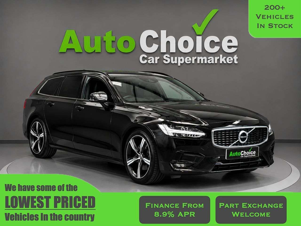 A 2020 VOLVO V90 2.0 D5 R-Design Plus Estate 5dr Diesel Auto AWD Euro 6 (s/s) (235 ps) in Bl A 2020 VOLVO V90 2.0 D5 R-Design Plus Estate 5dr Diesel Auto AWD Euro 6 (s/s) (235 ps) in Bl