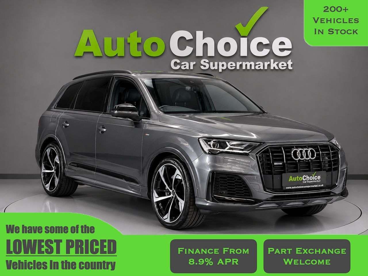 A 2022 AUDI Q7 3.0 TFSI V6 55 Black Edition SUV 5dr Petrol Tiptronic quattro Euro 6 (s/s) A 2022 AUDI Q7 3.0 TFSI V6 55 Black Edition SUV 5dr Petrol Tiptronic quattro Euro 6 (s/s)