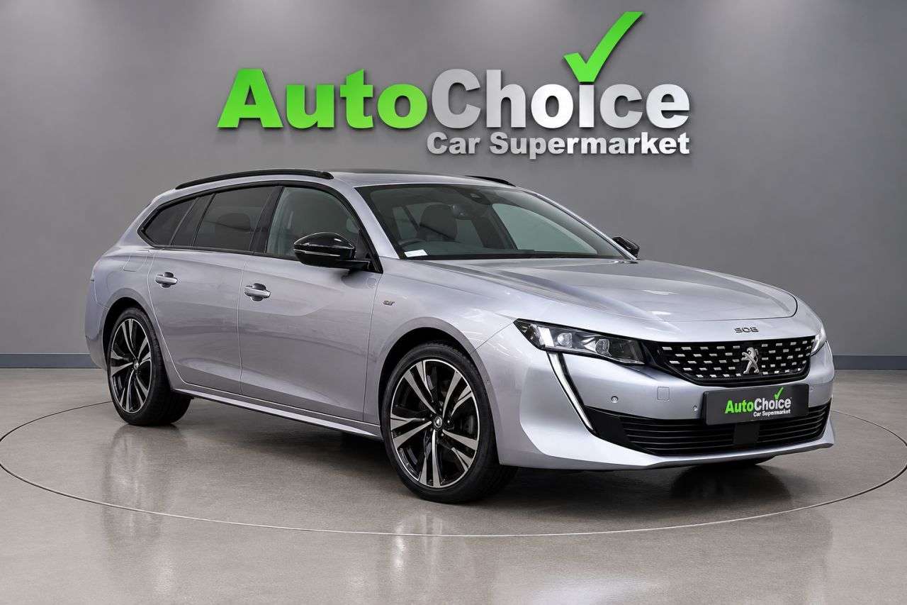 A 2022 PEUGEOT 508 SW 1.2 PureTech GT Premium Estate 5dr Petrol EAT Euro 6 (s/s) (130 ps)in Black A 2022 PEUGEOT 508 SW 1.2 PureTech GT Premium Estate 5dr Petrol EAT Euro 6 (s/s) (130 ps)in Black