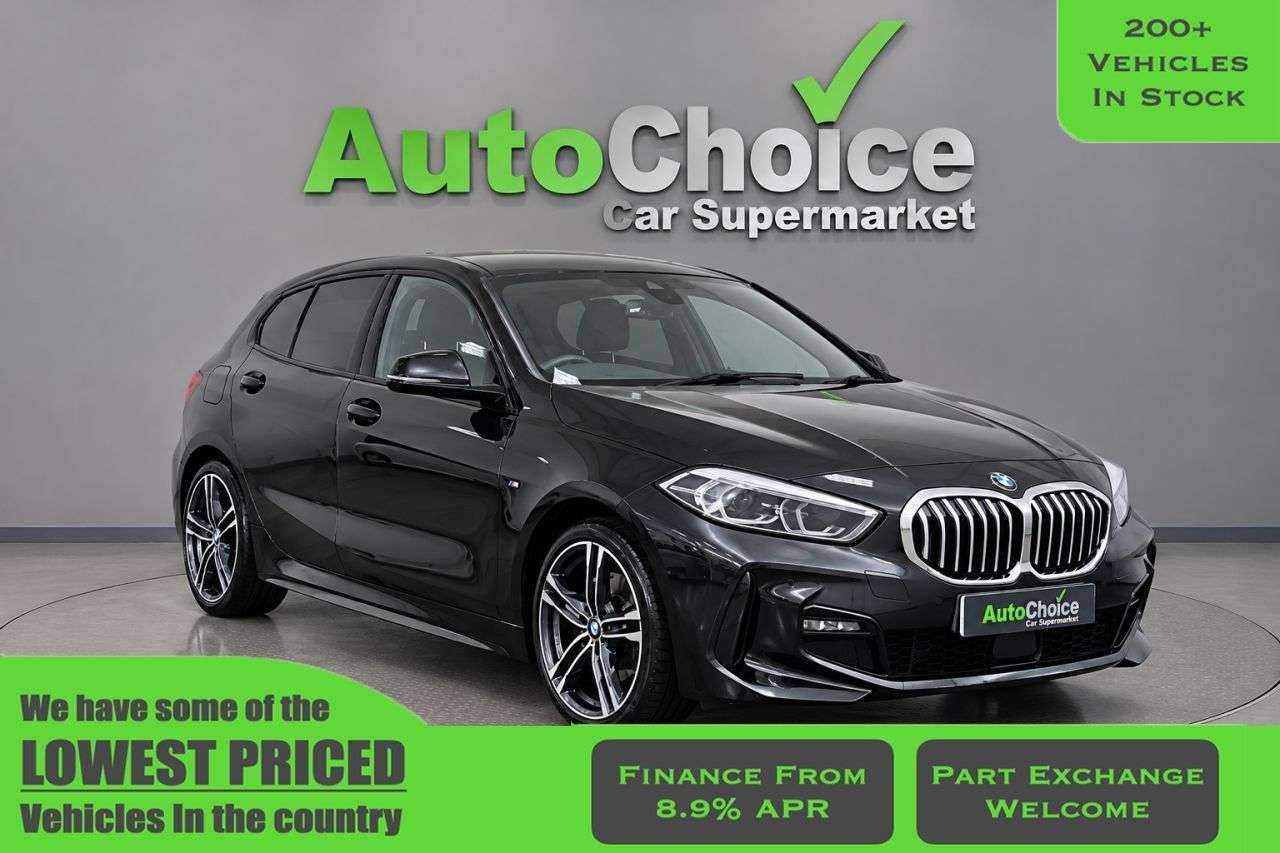 A 2020 BMW 1 SERIES 1.5 118i M Sport Hatchback 5dr Petrol DCT Euro 6 (s/s) (140 ps) in Blackbur A 2020 BMW 1 SERIES 1.5 118i M Sport Hatchback 5dr Petrol DCT Euro 6 (s/s) (140 ps) in Blackbur