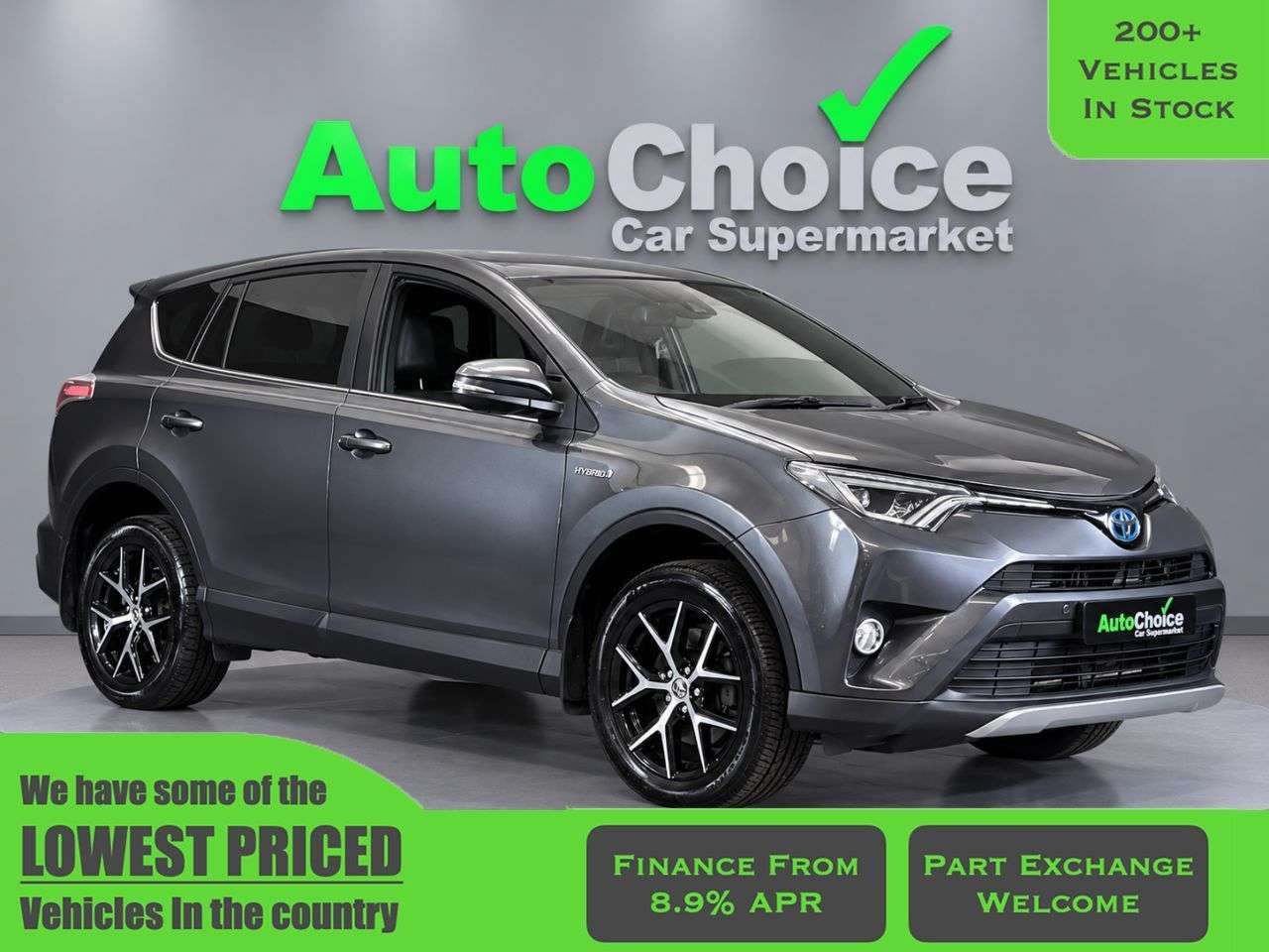 A 2018 TOYOTA RAV4 2.5 VVT-h Design SUV 5dr Petrol Hybrid CVT 4WD Euro 6 (s/s) (197 ps)in Blac A 2018 TOYOTA RAV4 2.5 VVT-h Design SUV 5dr Petrol Hybrid CVT 4WD Euro 6 (s/s) (197 ps)in Blac