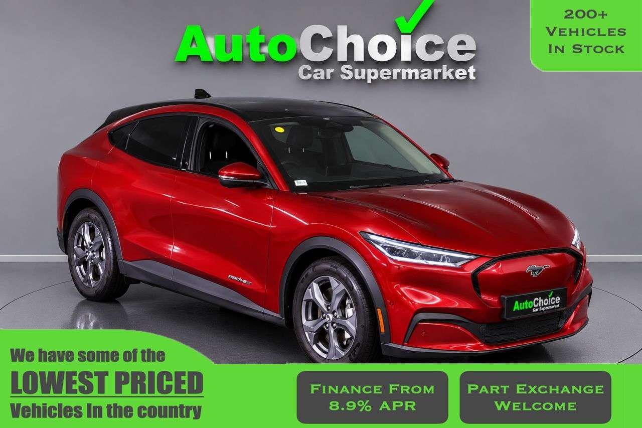 A 2022 FORD MUSTANG MACH-E Extended Range 91kWh SUV 5dr Electric Automatic (294 ps) In Blackburn Finan A 2022 FORD MUSTANG MACH-E Extended Range 91kWh SUV 5dr Electric Automatic (294 ps) In Blackburn Finan