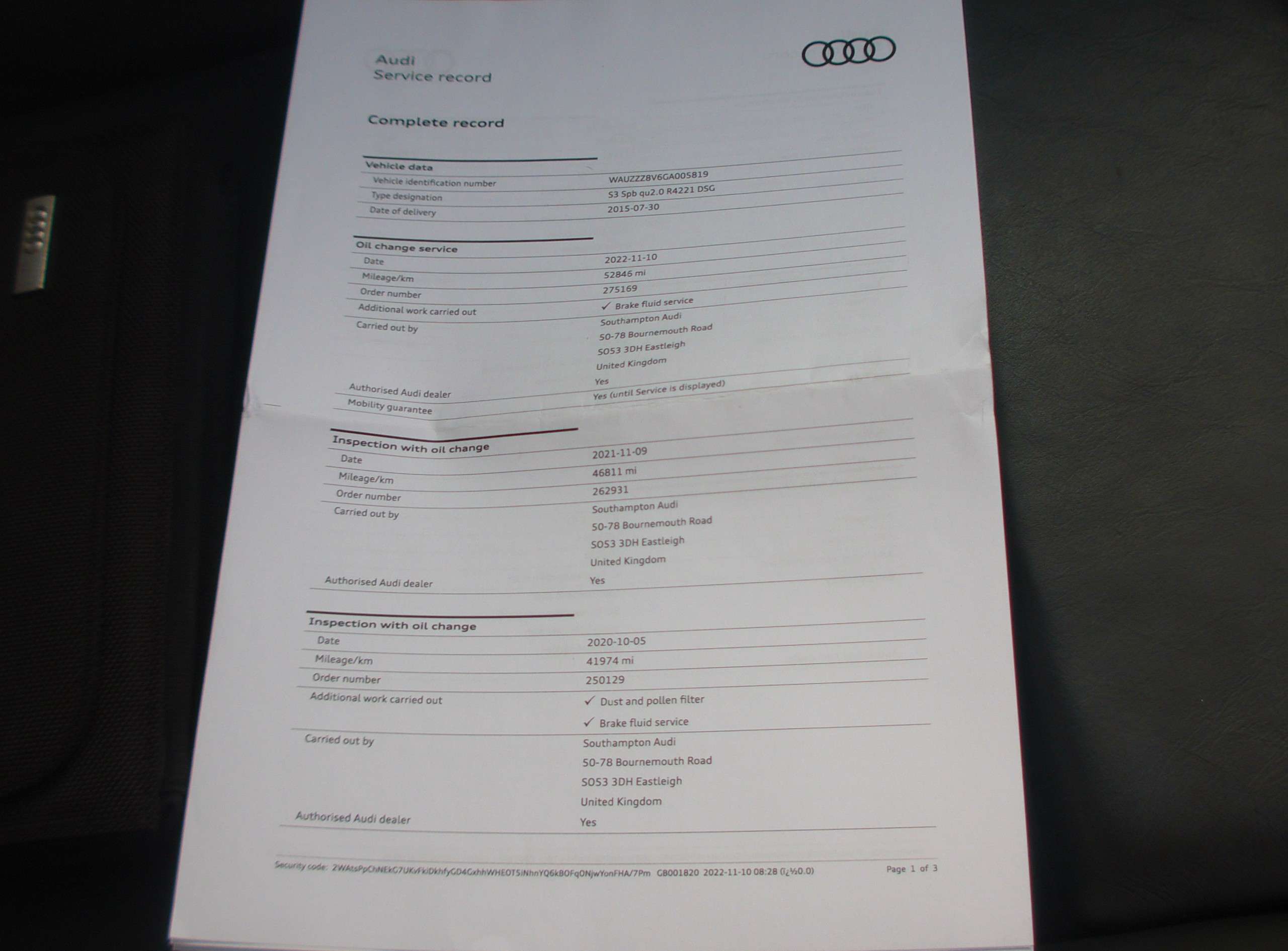 2015 AUDI S3 2015 AUDI S3