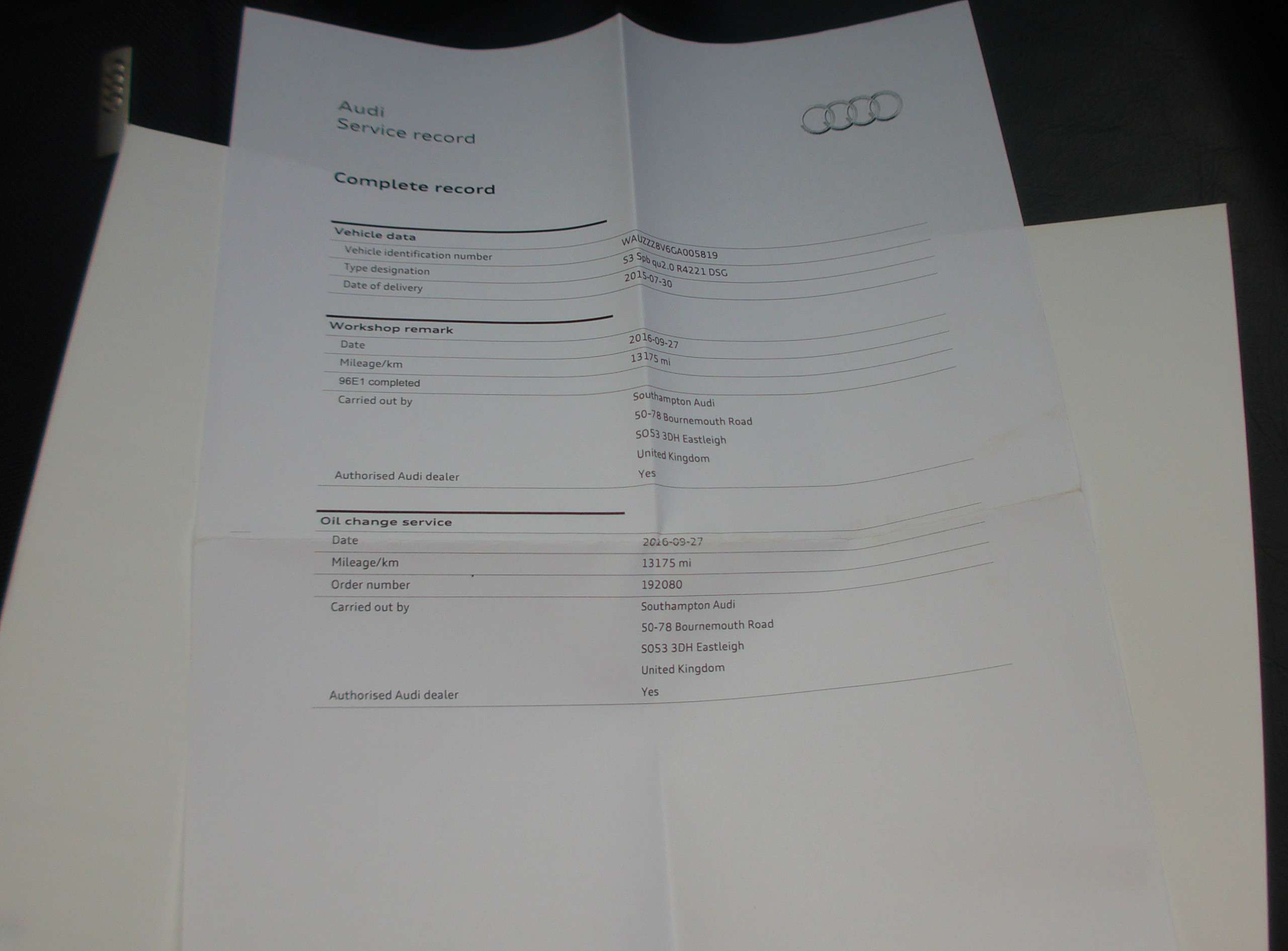 2015 AUDI S3 2015 AUDI S3