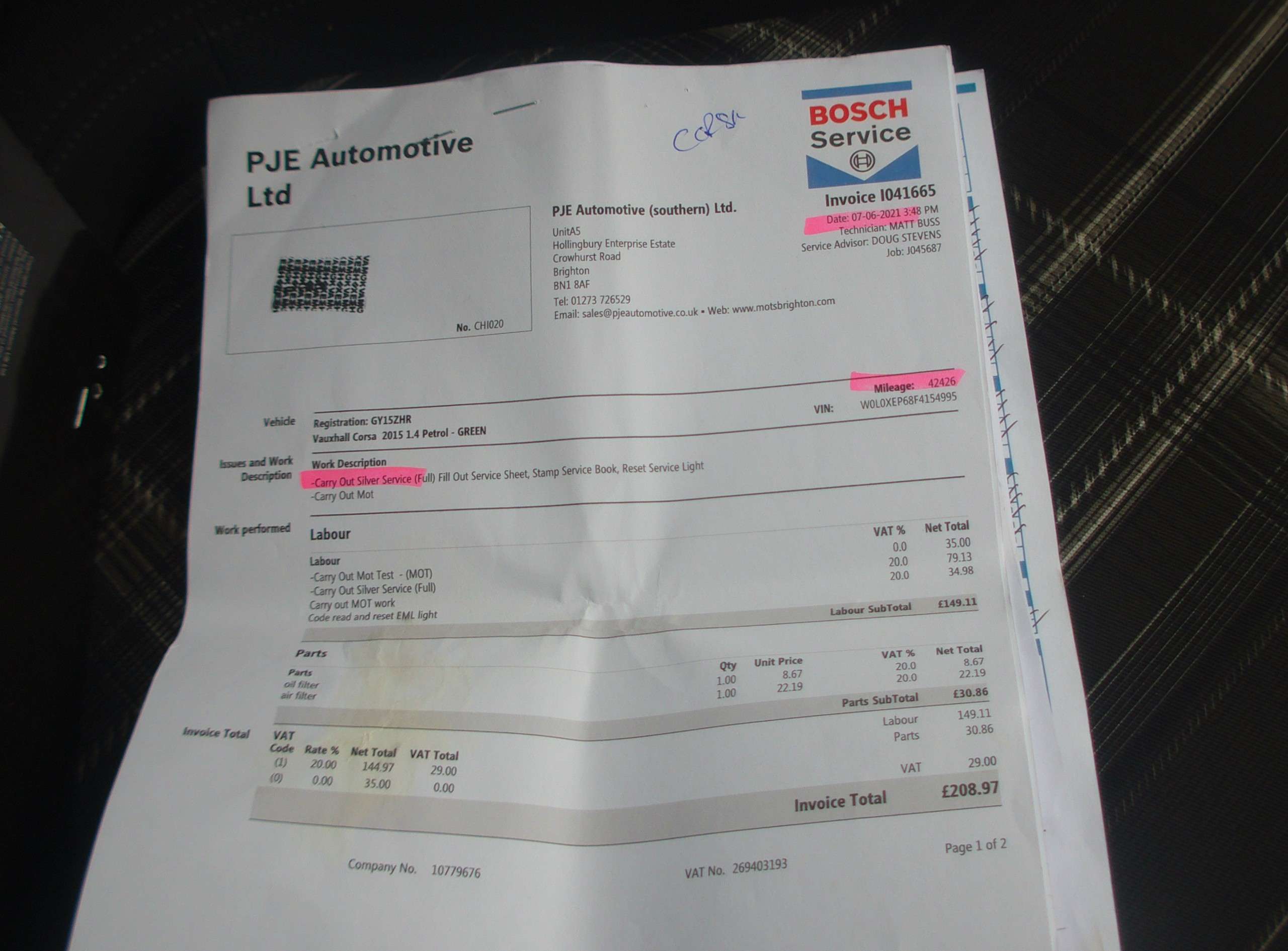 2015 VAUXHALL CORSA 2015 VAUXHALL CORSA