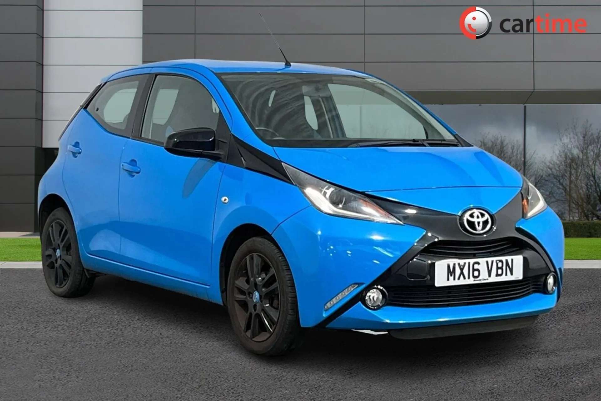 A 2016 TOYOTA AYGO 1.0 VVT-I X-CITE 2 5d 69 BHP 7in Touchscreen, Reverse Camera, Air Conditioning, DAB / Bluetooth, 15in Alloys Cyan Splash, 15-Inch Alloy Wheels A 2016 TOYOTA AYGO 1.0 VVT-I X-CITE 2 5d 69 BHP 7in Touchscreen, Reverse Camera, Air Conditioning, DAB / Bluetooth, 15in Alloys Cyan Splash, 15-Inch Alloy Wheels
