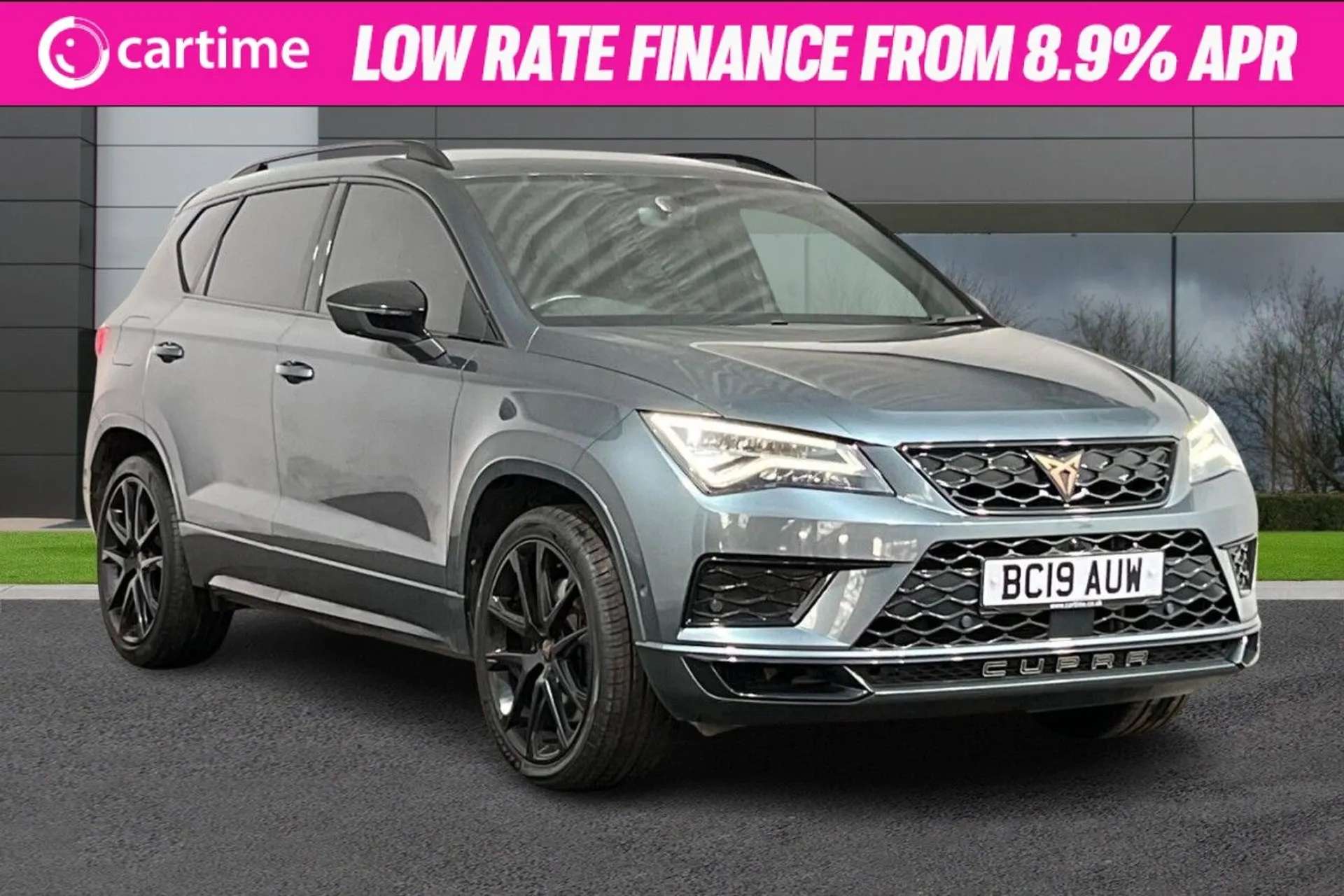 A 0 SEAT ATECA 2.0 TSI CUPRA 4DRIVE DSG 5d 297 BHP Touchscreen, Android Auto / Apple CarPlay, Satellite Navigation, Park Assist, Virtual Cockpit Rhodium Grey, 19in A A 0 SEAT ATECA 2.0 TSI CUPRA 4DRIVE DSG 5d 297 BHP Touchscreen, Android Auto / Apple CarPlay, Satellite Navigation, Park Assist, Virtual Cockpit Rhodium Grey, 19in A