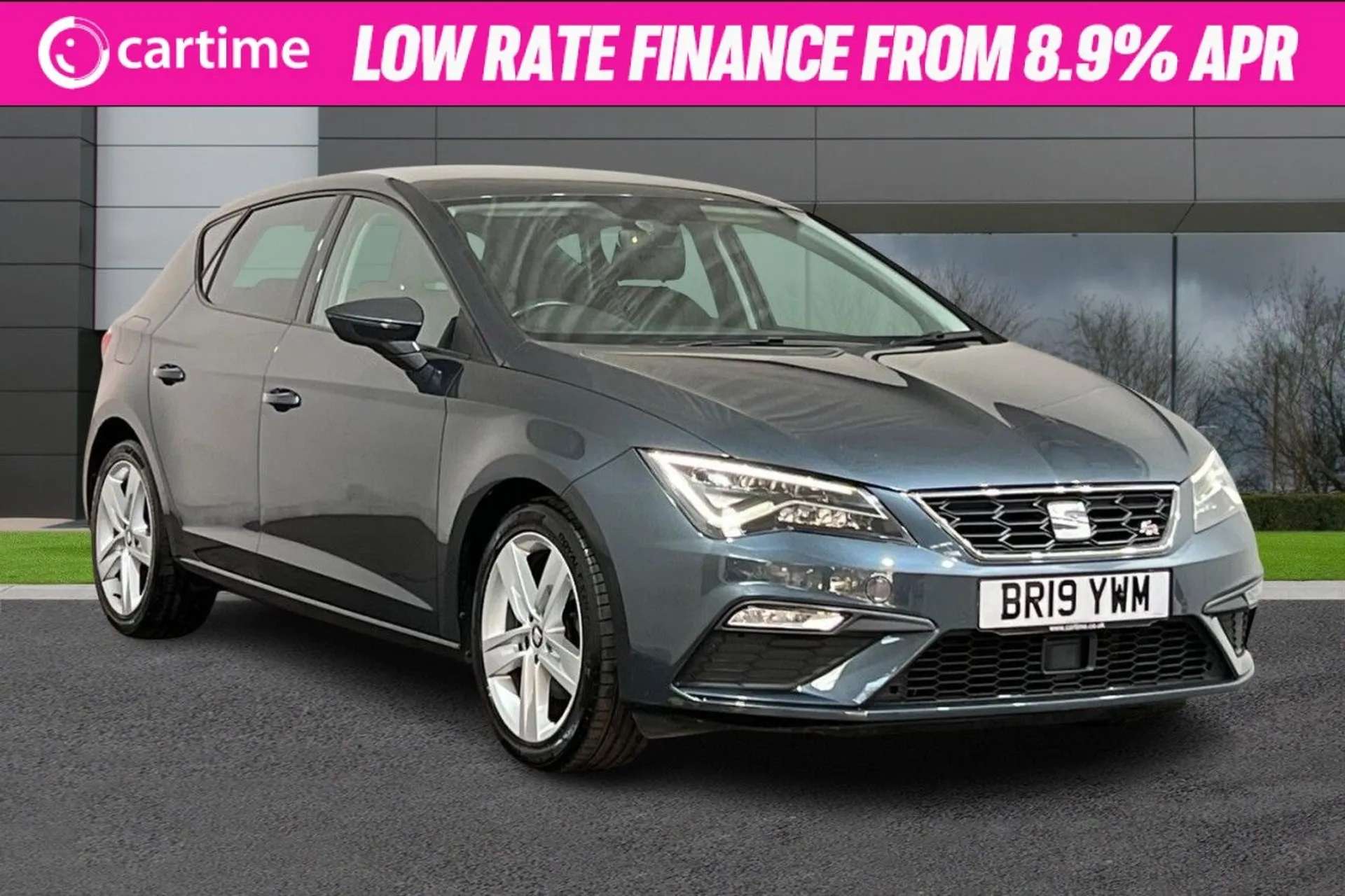 A 2019 SEAT LEON 1.5 TSI EVO FR 5d 129 BHP Apple CarPlay/Android Auto, Parking Sensors, Cruise Control, LED Headlights, Satellite Navigation Magnetic Grey, 17-Inch All A 2019 SEAT LEON 1.5 TSI EVO FR 5d 129 BHP Apple CarPlay/Android Auto, Parking Sensors, Cruise Control, LED Headlights, Satellite Navigation Magnetic Grey, 17-Inch All